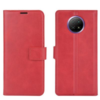 Square Buckle Scratch Resistant Side Flip PU Leather Wallet Phone Case for Xiaomi Redmi Note 9 5G