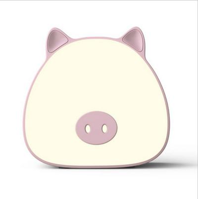 Pig Becklet Decoration Night Lights Children's Bedroom Silicone Pat Lamp