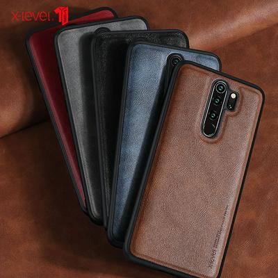 X-Level Earl Series Shockproof Leather Coated Soft TPU Back Cover Protective Case for Xiaomi Redmi Note 8 Pro
