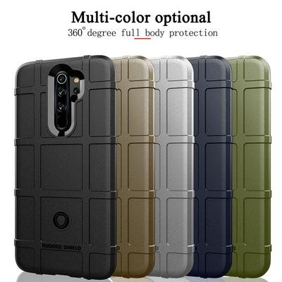 Rugged Shield Frosted Four Corners Airbag Design Non-Slip Soft TPU Back Cover Case for Xiaomi Redmi Note 8 Pro