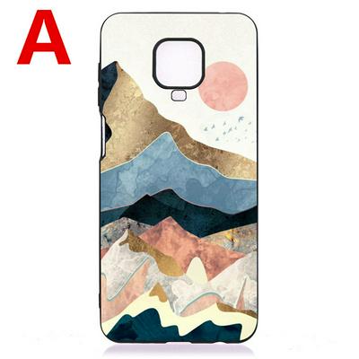Black Background New Pattern Scratch Resistant Soft TPU Back Cover Phone Case for Xiaomi Redmi Note 9/Redmi 10X 4G
