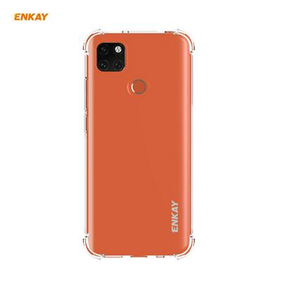 ENKAY Hat-Prince ENK-PC055 Four Corners Thickened Anti-drop Transparent Soft TPU Phone Case with Non-slip Strip for Xiaomi Redmi 9C