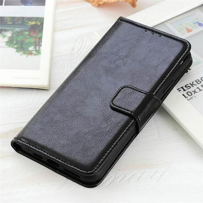 Crazy Horse Pattern Side Flip Shockproof PU Leather + Soft TPU Stand with Big Magnetic Buckle and Card Slots Case for Samsung Galaxy Note20