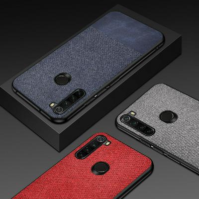 Leather-coated Phone Case for Xiaomi Redmi Note 8, Calfskin-like Phone Cover Upper and Lower in Contrast Color