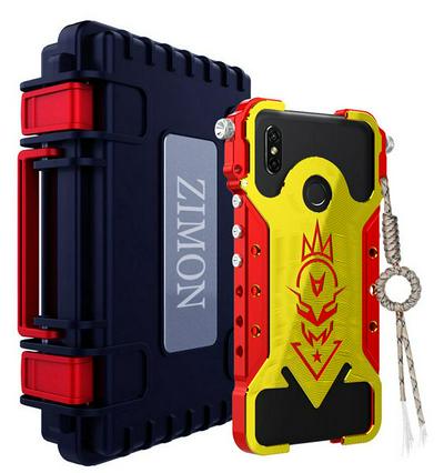 Luxury Box Packing Zimon Mechanical Arm Series Shockproof Aluminum Metal Back Cover Case for Xiaomi Mi 8