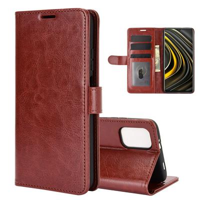 R64 Pattern Single Folded Edge Side Flip Scratch Resistant PU Leather Wallet Phone Case for Xiaomi Poco M3