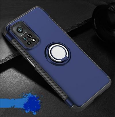 Invisible Ring Bracket Armor Drop-proof Shockproof Car Magnetic Suction Hard PC Back Cover Phone Case for Xiaomi Mi 10T /10T Pro 5G