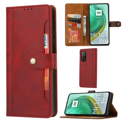 Calf Texture Flip Leather Case for Xiaomi Mi 10T / 10T Pro 5G All-inclusive Anti-drop Wallet Style Cover with Card Slots