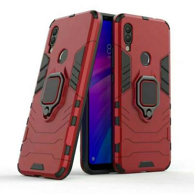 3 in 1 Detachable Hard PC + Soft TPU Hybrid with Magnetic Ring Holder Back Cover Protective Case for Xiaomi Redmi 7