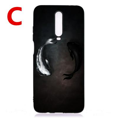 Black Background Pattern Scratch Resistant Soft TPU Back Cover Phone Case for Xiaomi Redmi K30