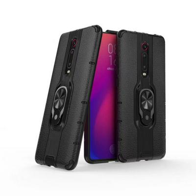 Litchi Texture PC + TPU Combination Case with Magnetic Ring Holder For Xiaomi Redmi K20 / K20 Pro/ Mi 9T / Mi 9T Pro