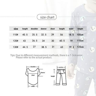 Kid's Thermal Long Underwear Set Printed Breathable Pajama Set - B
