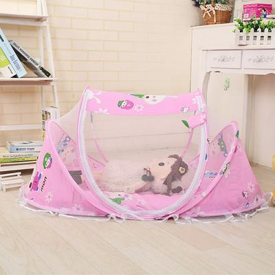 Cute Cartoon Baby Folded For Cradle Kids Safety Mosquito Net For Babies Bed Canopy Suit 0~3 Years Old