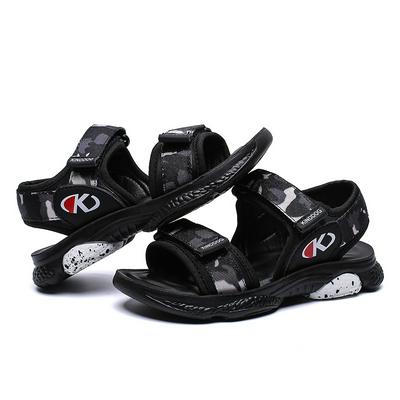 Boys' Camouflage Cowhide Summer Beach Sandals with Velcro Strap Size 28-35