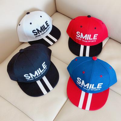 New Children's Hat Duck Tongue Flat Cap Boys and Girls Korean SMILE Hip Hop Hat APY12