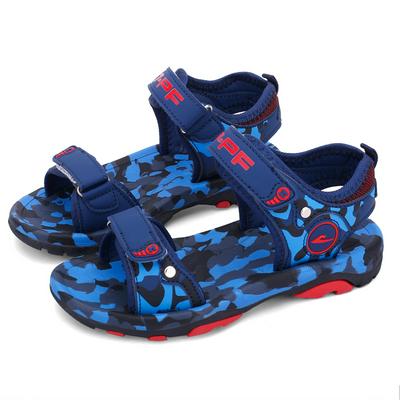 Boy's Beach Sandals Tough Touch Fastener Starp Closure Sports Sandals - Navy Blue