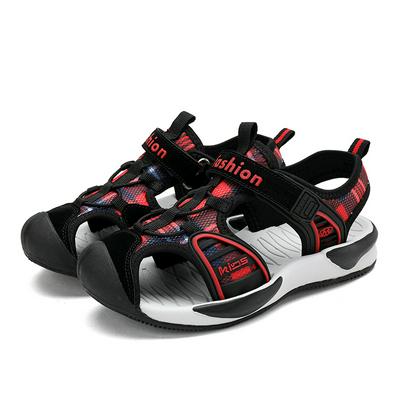 Children's Casual Sandlas Athletic Closed-Toe Beach Summer Sandals - Red
