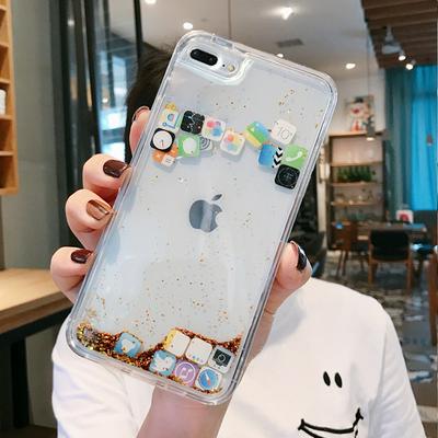 APP iCon Liquid Quicksand TPU Back Cover Shockproof Protective Case for iPhone 6 / 6S