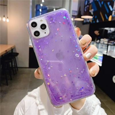 Glitter Powder Drop Glue Shockproof Soft TPU Back Cover Case for iPhone 11 Pro Max 6.5