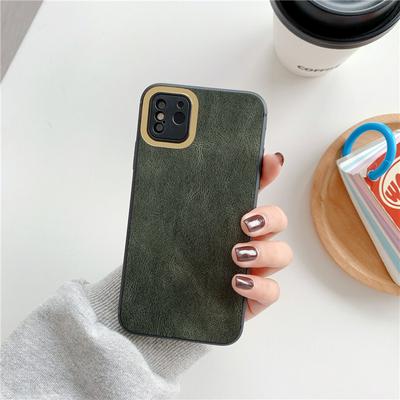 Retro Rubik's Cube Simulation Leather Coated PC + Soft TPU Back Cover Case for iPhone 12 (6.1)