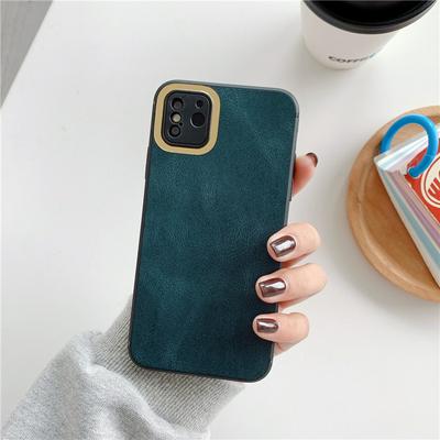 Retro Rubik's Cube Simulation Leather Coated PC + Soft TPU Back Cover Case for iPhone 12 (6.1)