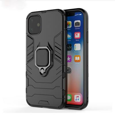 Black Panther 2 in 1 Detachable Magnetic Attraction Shockproof with Stand Hard PC + Soft TPU Back Cover Case for iPhone 11(6.1)