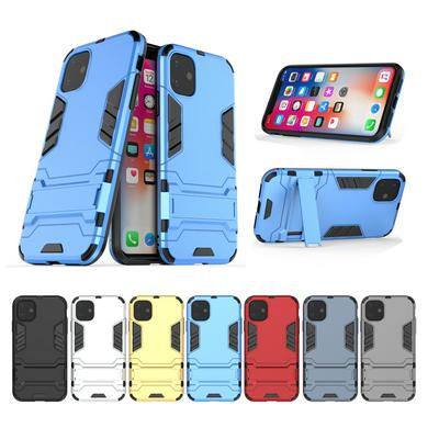 Iron Man Armor 3 in 1 Detachable Shockproof Hard PC + Soft TPU with Kickstand Back Cover Case for iPhone 11 (6.1)