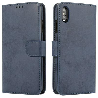 Retro Two-in-one Split Strong Magnetic Anti-fall Shockproof PU Leather Wallet Phone Case with Card Slots for iPhone Xs Max 6.5
