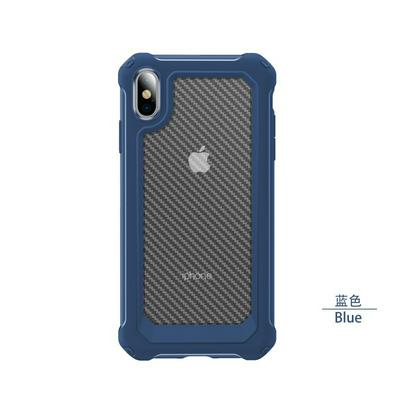 2 in 1 Shockproof Anti-Scratch Carbon Fiber Hard PC + Bayer Soft TPU Back Cover Protective Case for iPhone XR 6.1