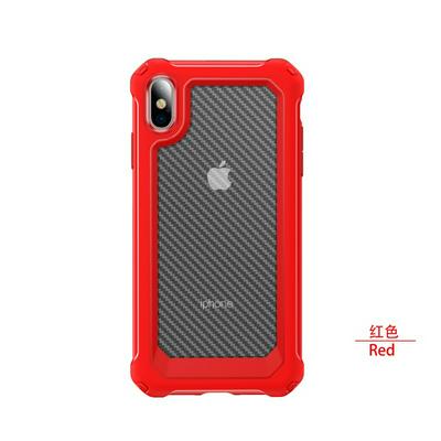 2 in 1 Shockproof Anti-Scratch Carbon Fiber Hard PC + Bayer Soft TPU Back Cover Protective Case for iPhone XR 6.1