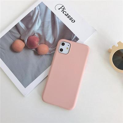 Solid Color Shockproof Liquid Soft Silicone Back Cover Protective Case for iPhone 11 Pro 5.8