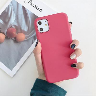 Solid Color Shockproof Liquid Soft Silicone Back Cover Protective Case for iPhone 11 Pro 5.8