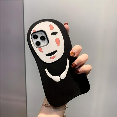3D Cartoon Faceless Man Pattern Design Shockproof Soft Silicone Back Cover Protective Case for iPhone 11 Pro 5.8