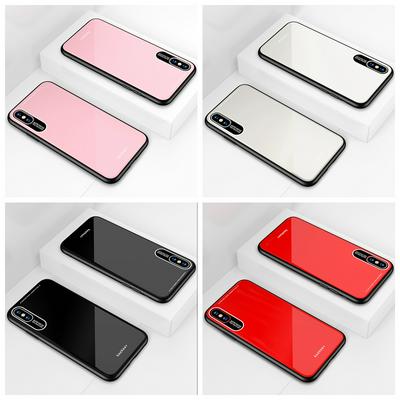 High-End Shockproof Anti-Scratch 9H Tempered Glass Back + Soft TPU Edge Back Cover Protective Case for iPhone Max 6.5