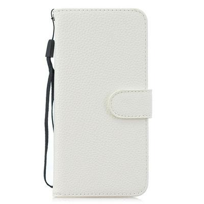 Litchi Pattern Side Flip Shockproof Wrist Strap Style PU Leather + Soft TPU Card Slots with Magnetic Buckle and Stand Wallet Protective Case for iPhone 12 (6.1)