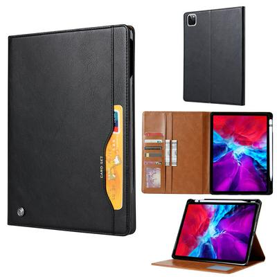 For iPad Pro 12.9 (2020) Classic Knead Skin Pattern Magnetic Closure Anti-drop Flip Leather Case with Pen Slot 