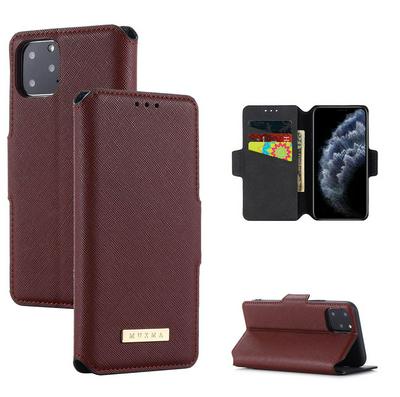 For iPhone 11 Pro(5.8) Cross Grain Oil Edge Dual-layer Shockproof Flip Leather Case with Card Slot & Stand Function