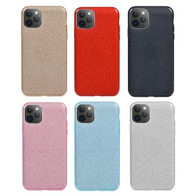 Glitter Powder 3 in 1 Drop-Proof Crystal Clear Dull Polished PC + Shining Soft Paper + TPU Gradation Soft Back Cover Case for iPhone 11 Pro 5.8