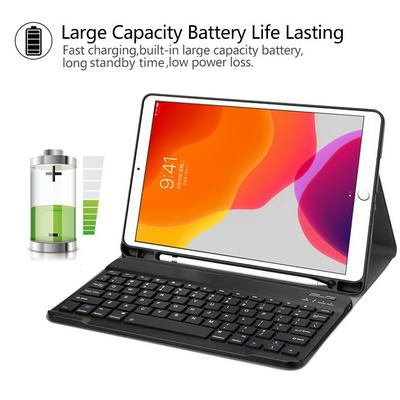 Slim Shell with Detachable Wireless Bluetooth Keyboard Pen Holder and Stand Magnetically Case Cover for iPad Pro 11（2018）