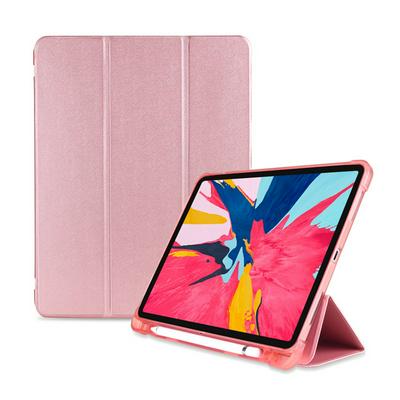 Tri-Fold Stand Side Flip Auto Sleep Function PU Leather + Soft TPU Tablet Protective Case with Pen Slot for iPad Air 4 10.9(2020)