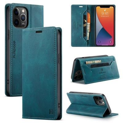 For iPhone 12 Pro Max(6.7) Retro Frosted Soft Leather + TPU Bottom Shell Flip Wallet Case with Card Slot & Stand Function