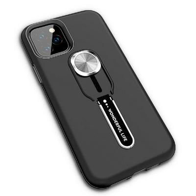 Detachable Hard PC + Soft TPU Hybrid with Magnetic Car Holder and Kickstand Back Cover Protective Case for Apple iPhone 11(6.1) 
