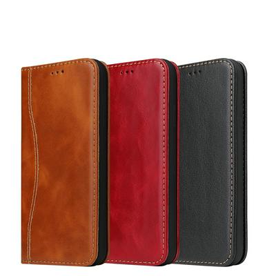 Genuine Leather Wallet Case for iPhone 2019 6.5inch, Stitching Reinforced Phone Cover