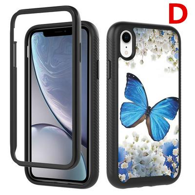 Detachable Three-in-one PC Upper Frame + Removeable Card +TPU Back Cover Phone Case for iPhone XR 6.1