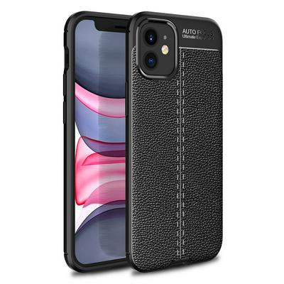 Litchi Pattern Shockproof Anti-Scratch Soft TPU Back Cover Case for iPhone 12 Pro Max 6.7