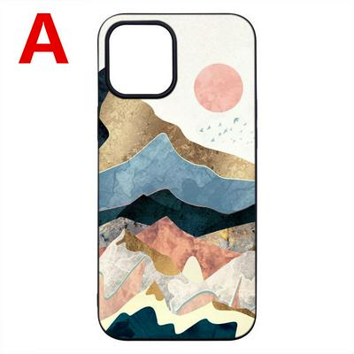 Black Background Colored Painting New Pattern Scratch Resistant Soft TPU Back Cover Phone Case for iPhone 12 Pro Max(6.7)