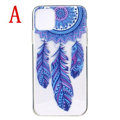 Simple Style Pattern Scratch Resistant Shockproof Soft TPU Back Cover Case for iPhone 12(6.1)