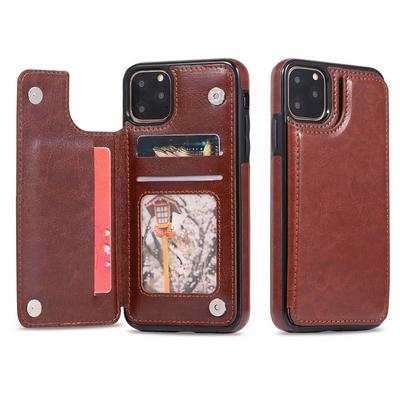 Crazy Horse Pattern Four Corners Hemming Multifunction PU Leather Back Cover Phone Case with Card Slots for iPhone 12 mini(5.4)
