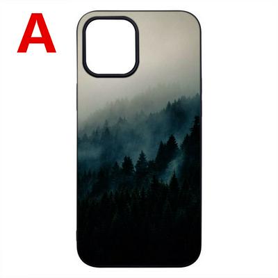 Black Background Colored Painting Old Pattern Scratch Resistant Soft TPU Back Cover Phone Case for iPhone 12 Pro Max(6.7)