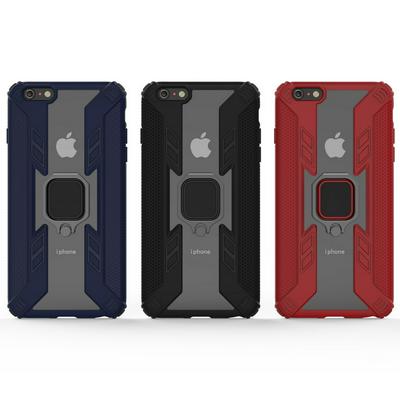 Iron Warrior Shockproof PC + TPU Protective Case for iPhone 6 Plus / 6S Plus, with Ring Holder